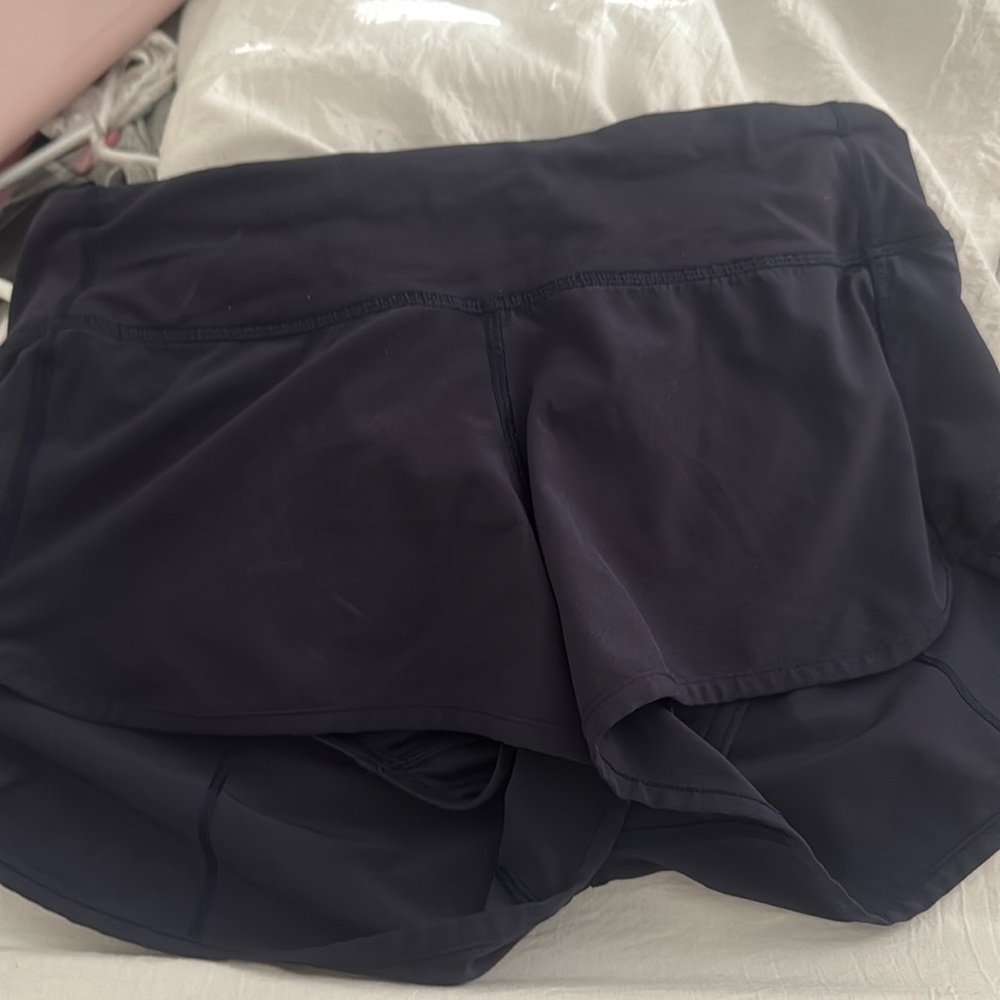 navy lululemon speed up 2.5 in